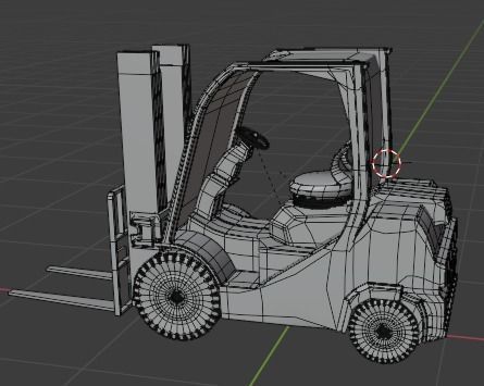 Semi realistic Forklift 3d Model Low-poly 3D model_2