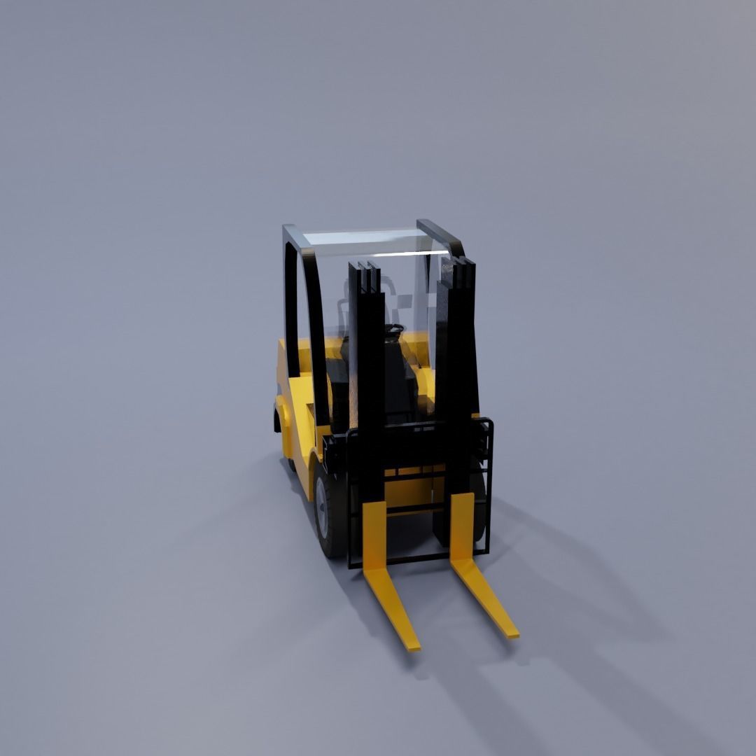 Semi realistic Forklift 3d Model Low-poly 3D model_50