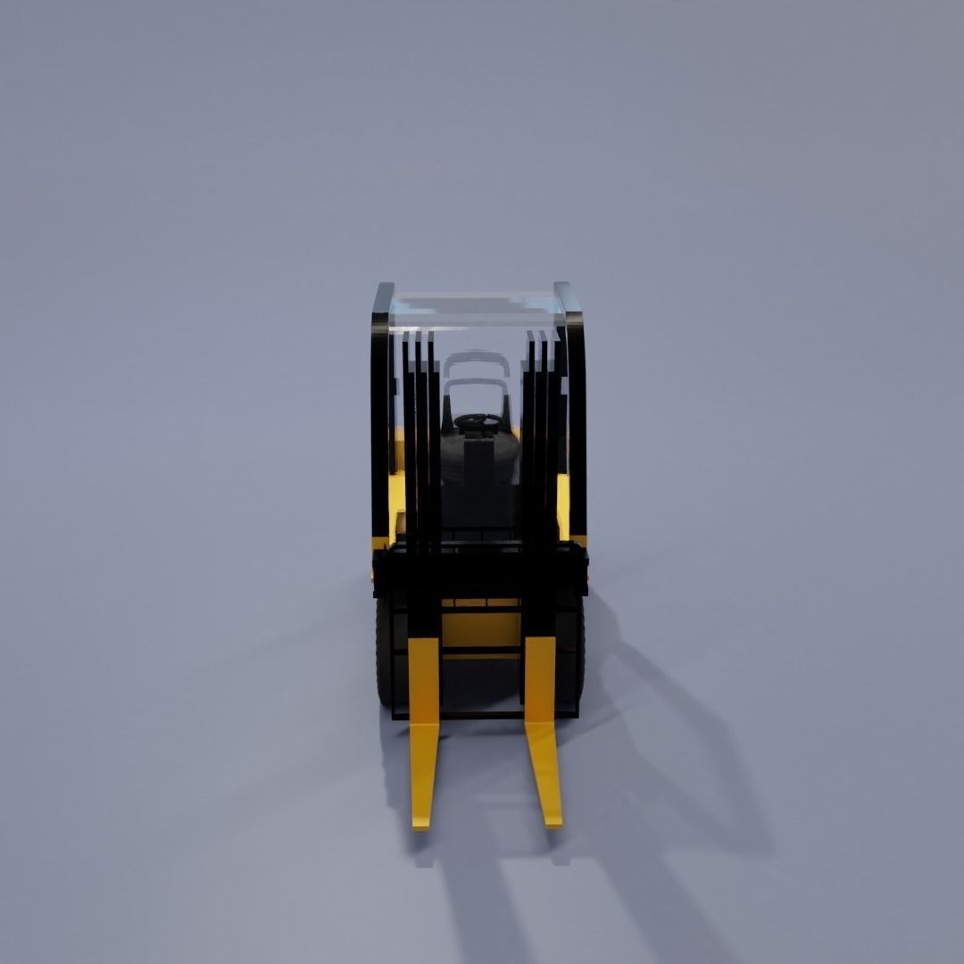 Semi realistic Forklift 3d Model Low-poly 3D model_52