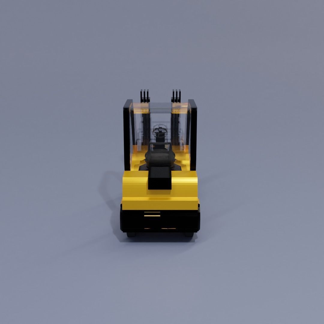 Semi realistic Forklift 3d Model Low-poly 3D model_30