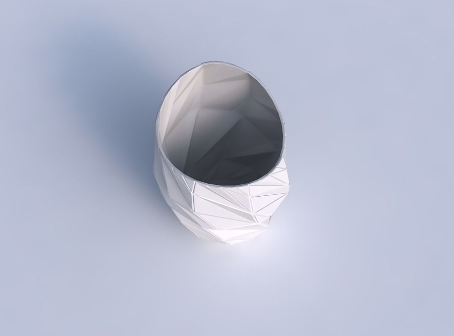 Bowl Spheric Lattice with random triangle plates 2 3D print model_1