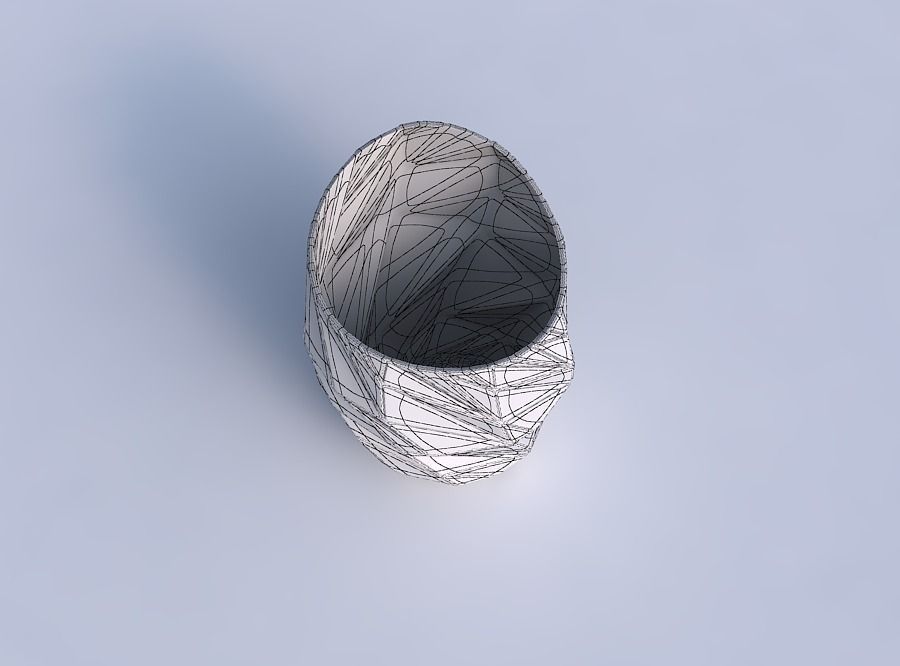 Bowl Spheric Lattice with random triangle plates 2 3D print model_6