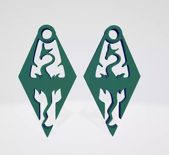 skyrim symbol neckalce Free 3D print model
