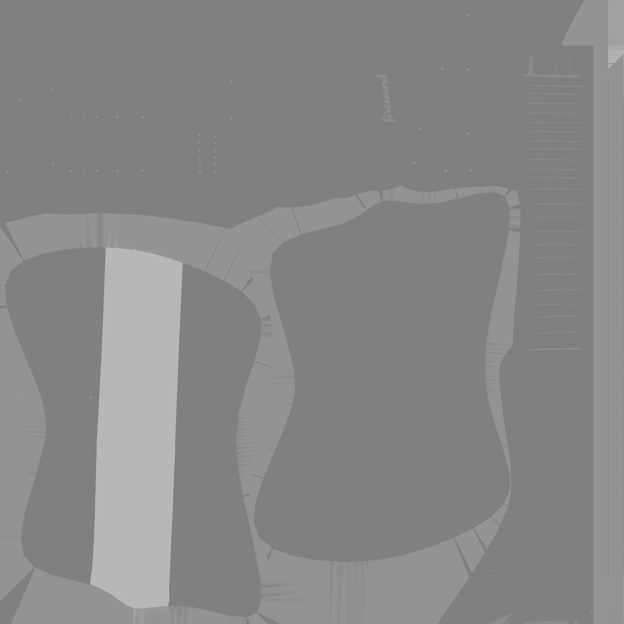 Electric Guitar G02 White - Music Instrument Design Low-poly 3D model_19