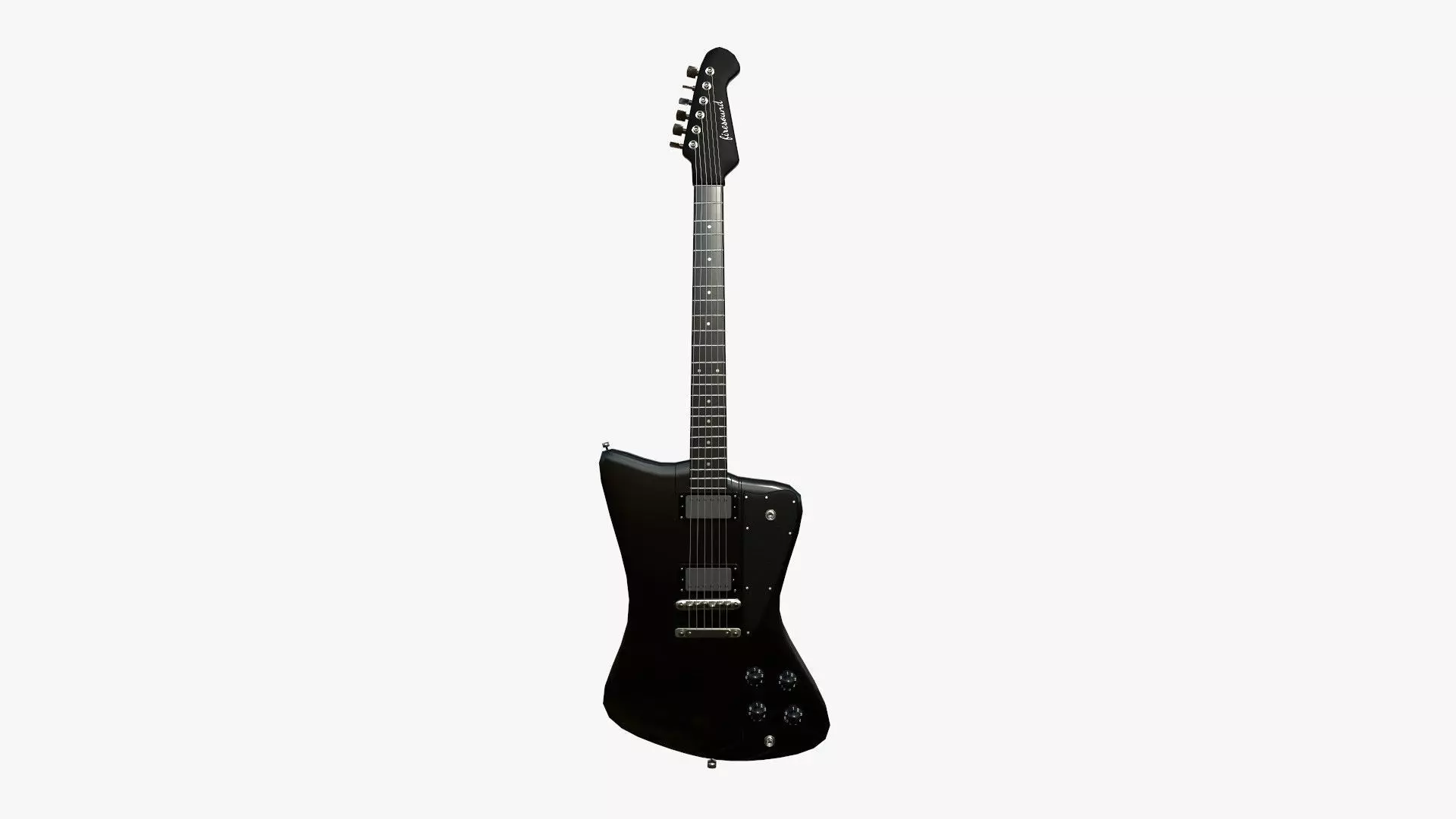 Electric Guitar G03 Black - Music Instrument Design Low-poly 3D model_0