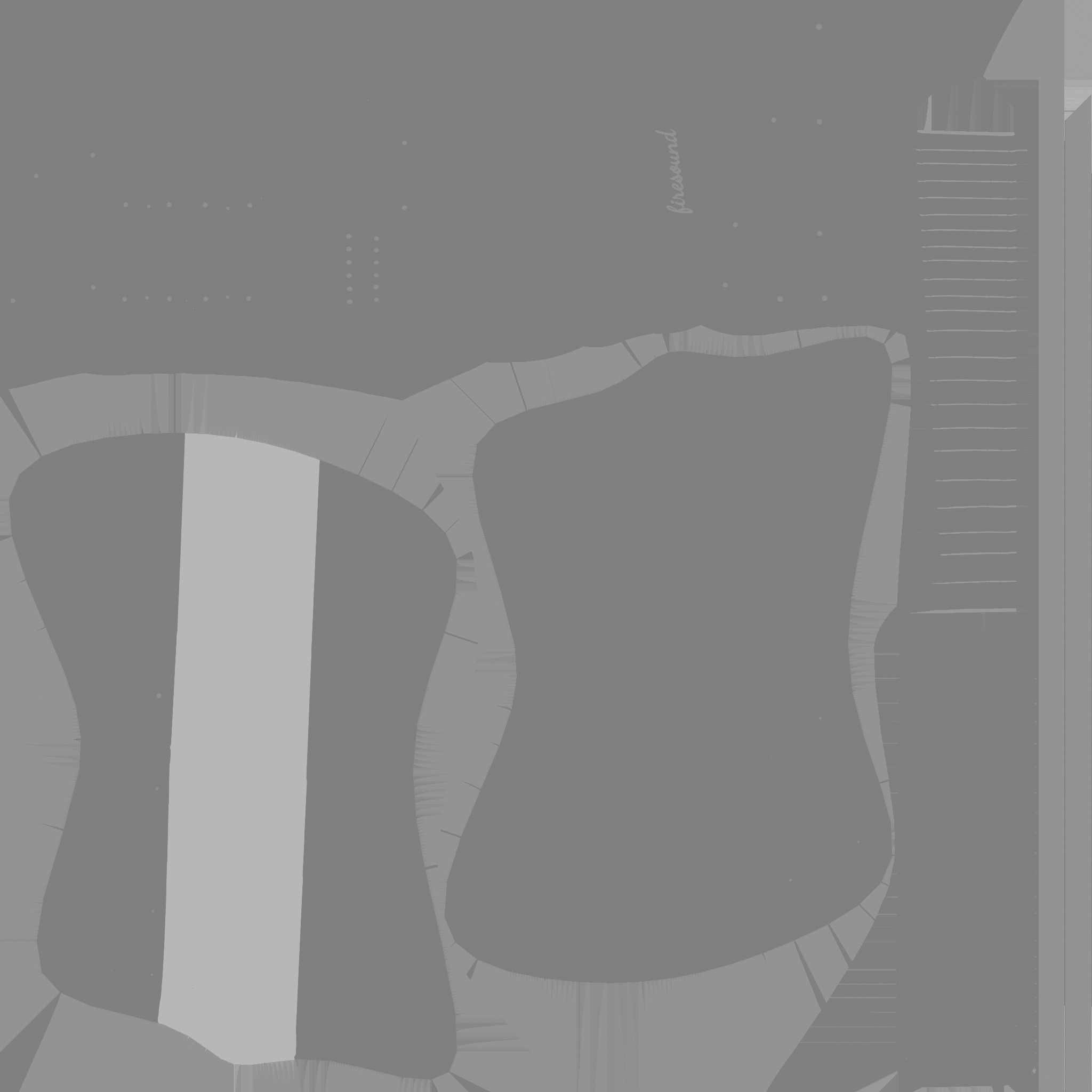 Electric Guitar G04 Light Blue - Music Instrument Design Low-poly 3D model_19