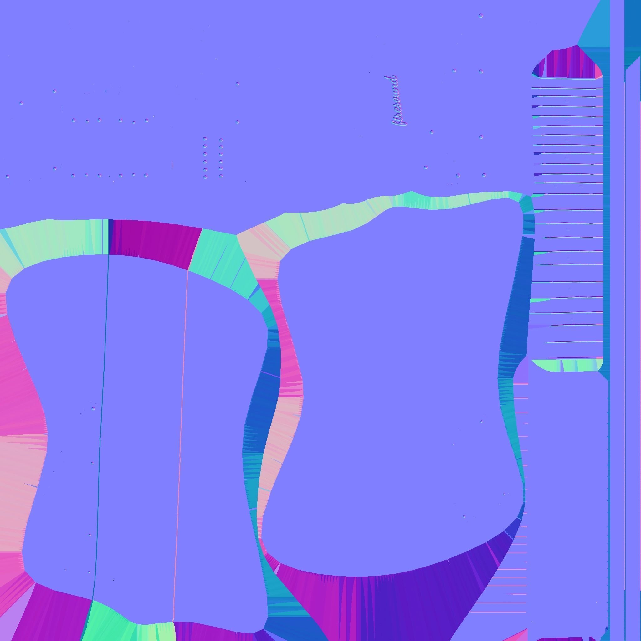 Electric Guitar G04 Light Blue - Music Instrument Design Low-poly 3D model_21