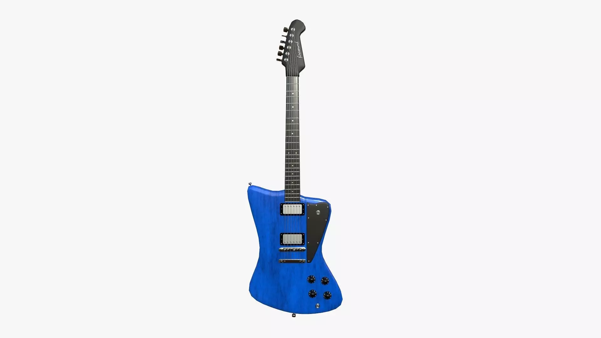 Electric Guitar G05 Dark Blue - Music Instrument Design Low-poly 3D model_0