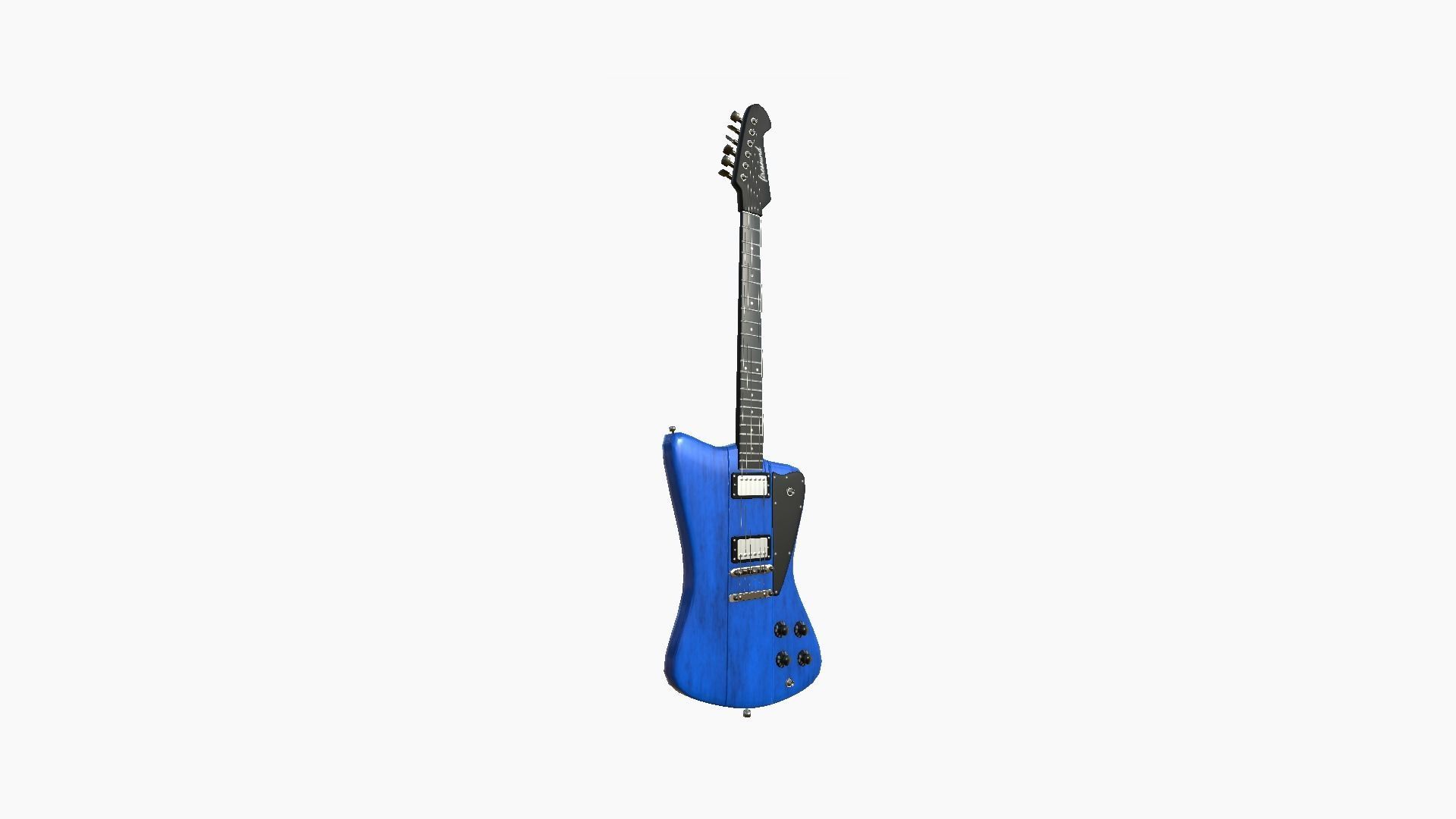 Electric Guitar G05 Dark Blue - Music Instrument Design Low-poly 3D model_1