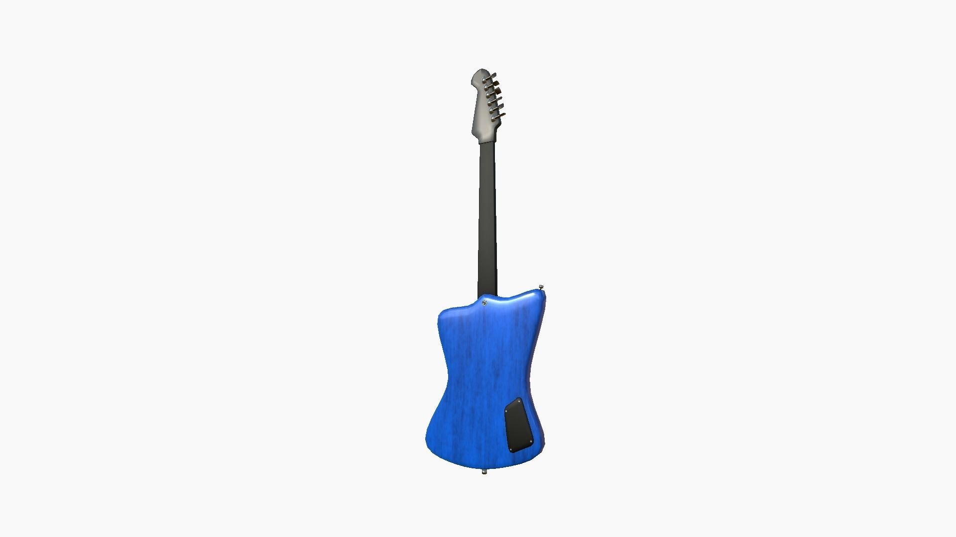 Electric Guitar G05 Dark Blue - Music Instrument Design Low-poly 3D model_2