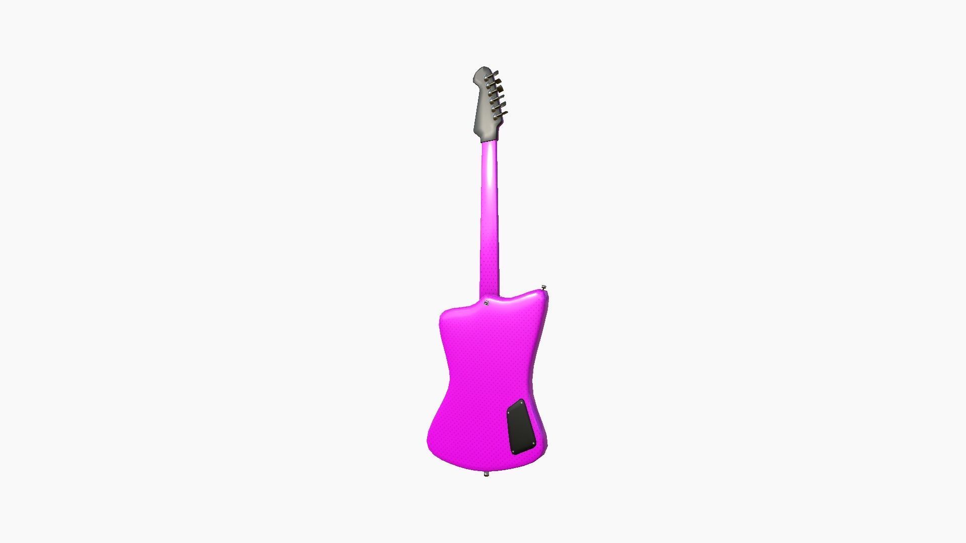 Electric Guitar G06 Pink - Music Instrument Design Low-poly 3D model_2
