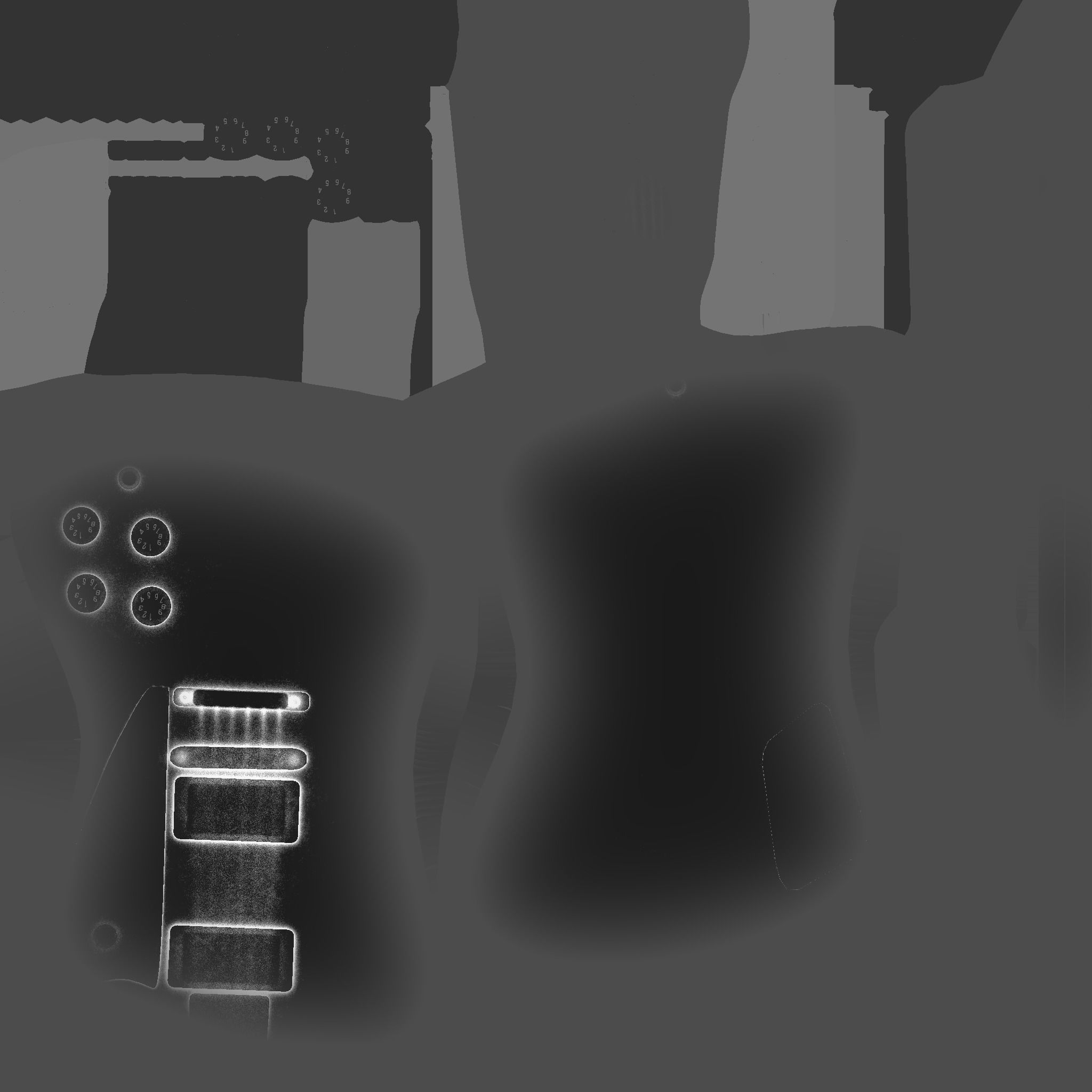 Electric Guitar G08 Red Wood - Music Instrument Design Low-poly 3D model_22