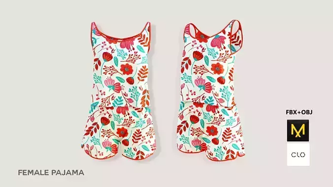 Female Pajama Marvelous Designer