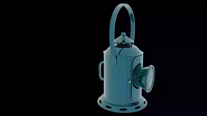Railroad signal gas lantern Free low-poly 3D model