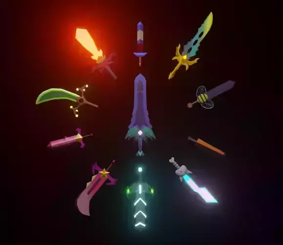 ZENITH sword from terraria and all swords for crafting zenith Low-poly 3D model