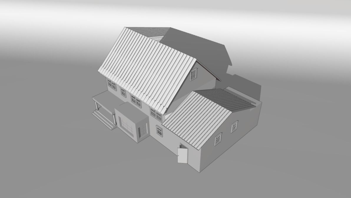City House 2 3d exterior Models Low-poly 3D model_21