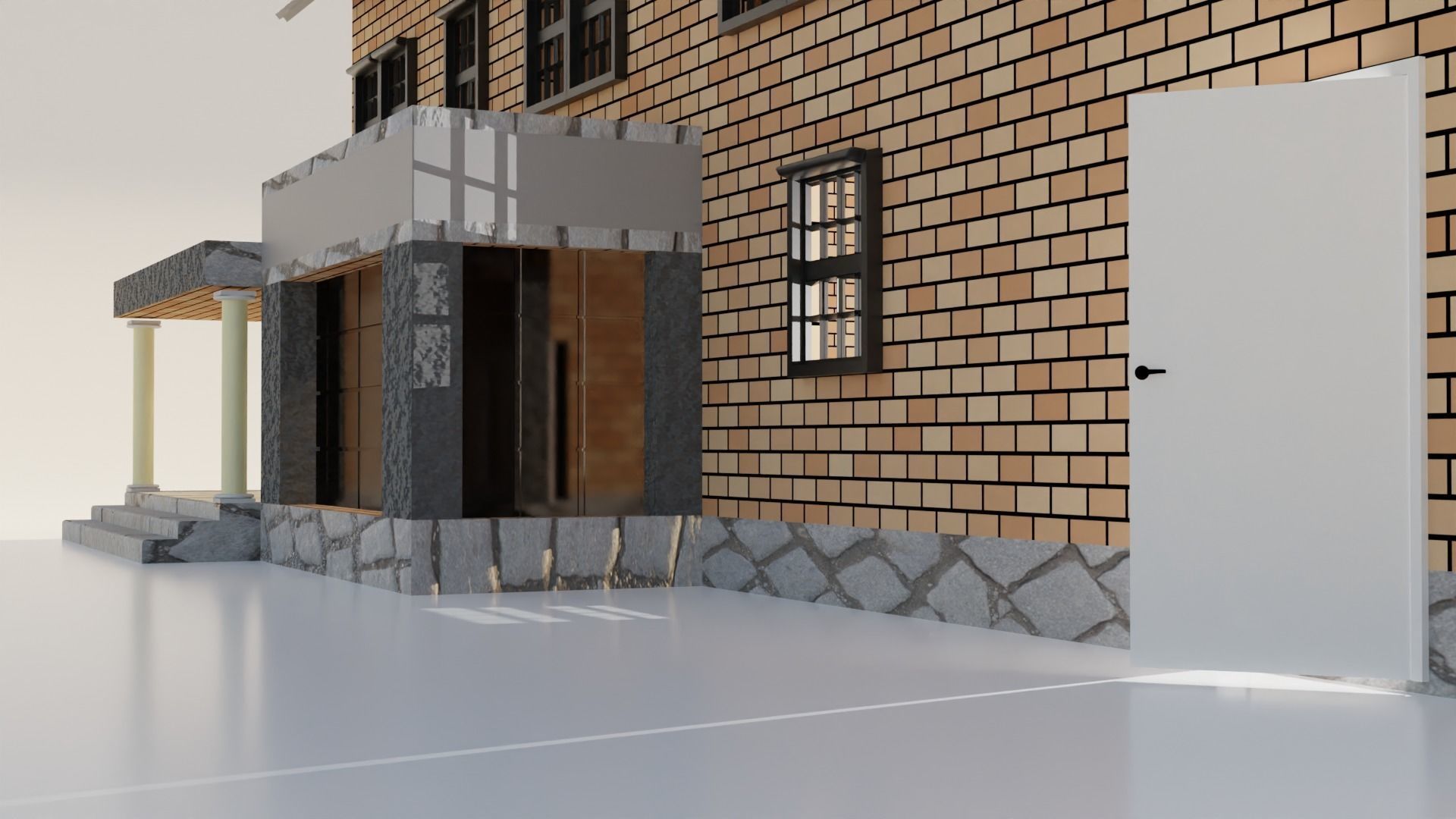 City House 2 3d exterior Models Low-poly 3D model_5