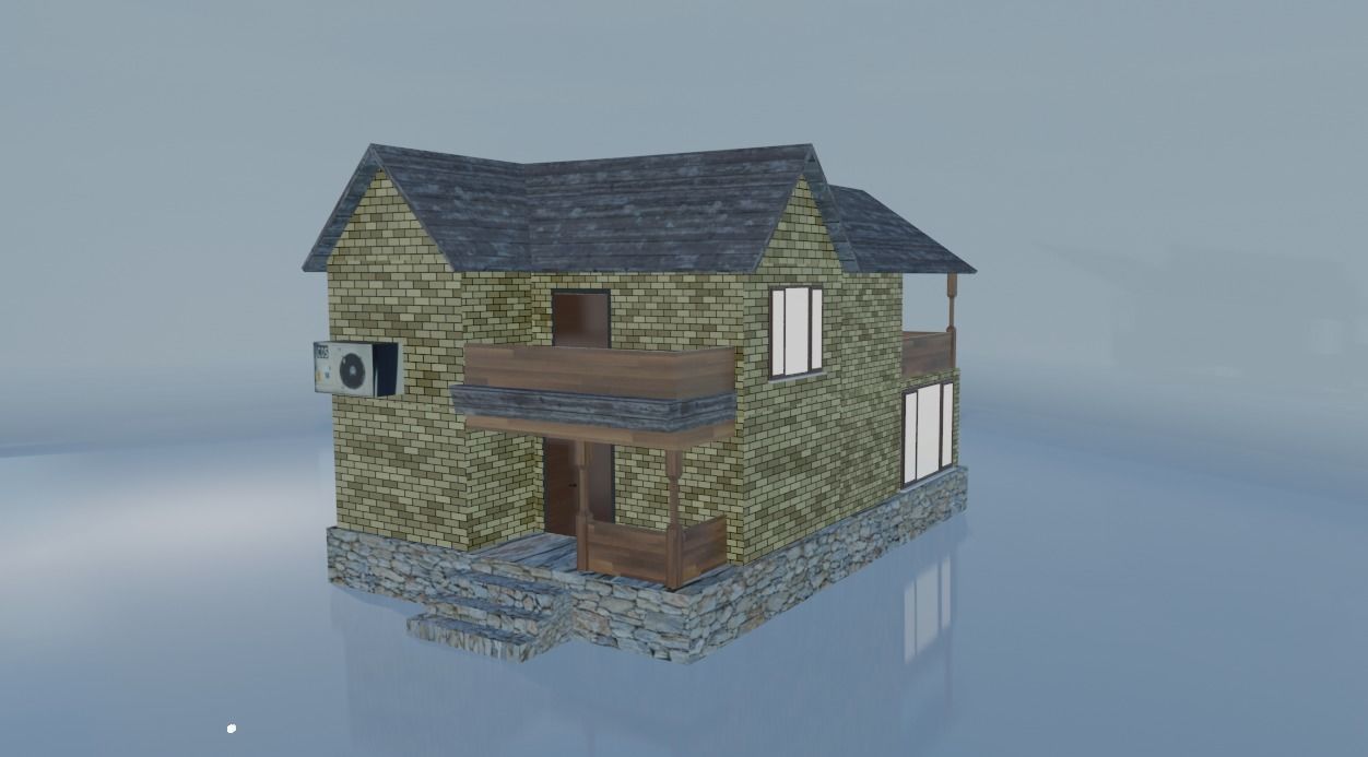 City House 2 3d exterior Models Low-poly 3D model_13