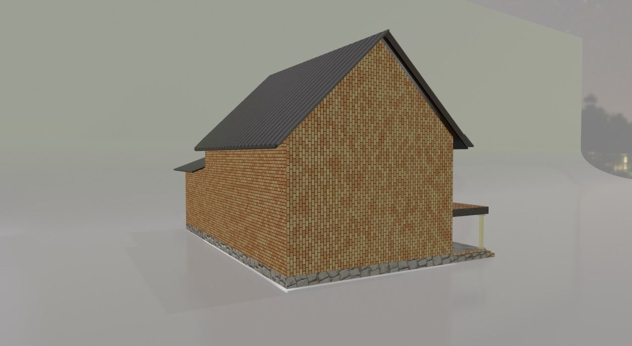 City House 2 3d exterior Models Low-poly 3D model_6