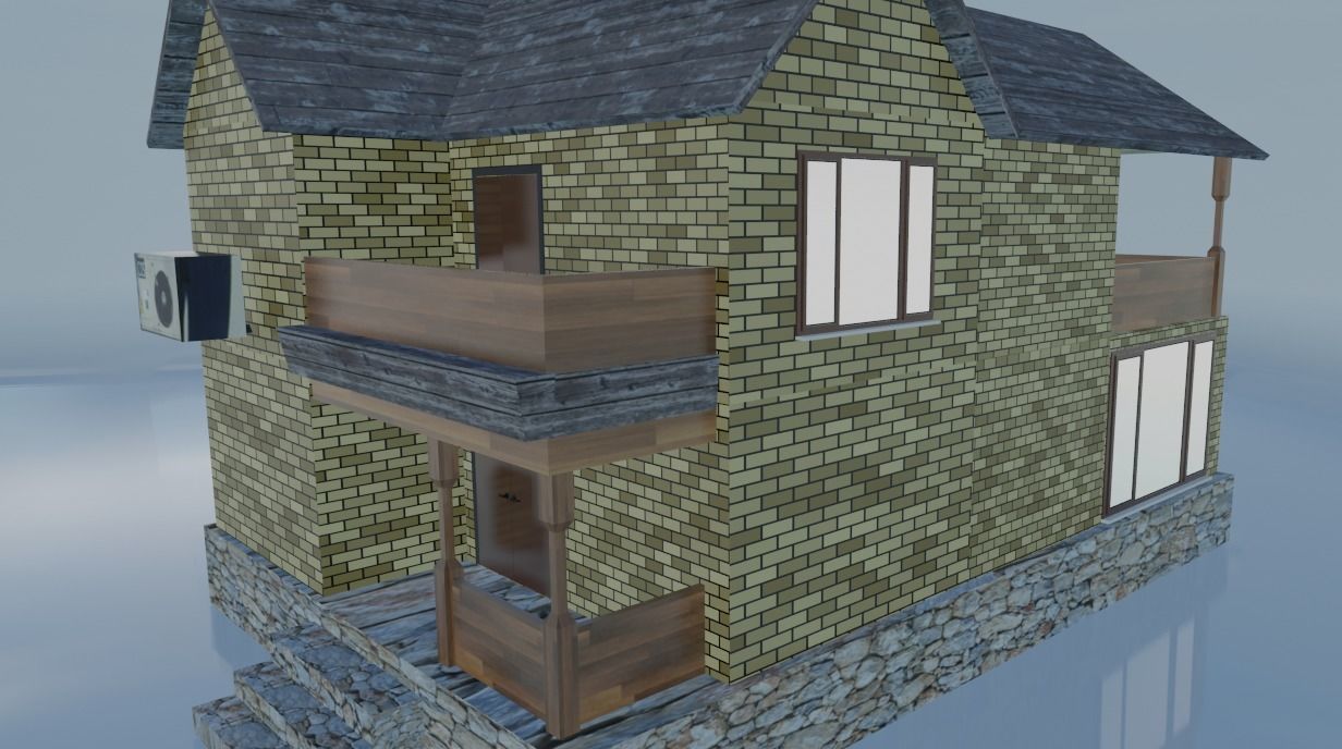 City House 2 3d exterior Models Low-poly 3D model_14