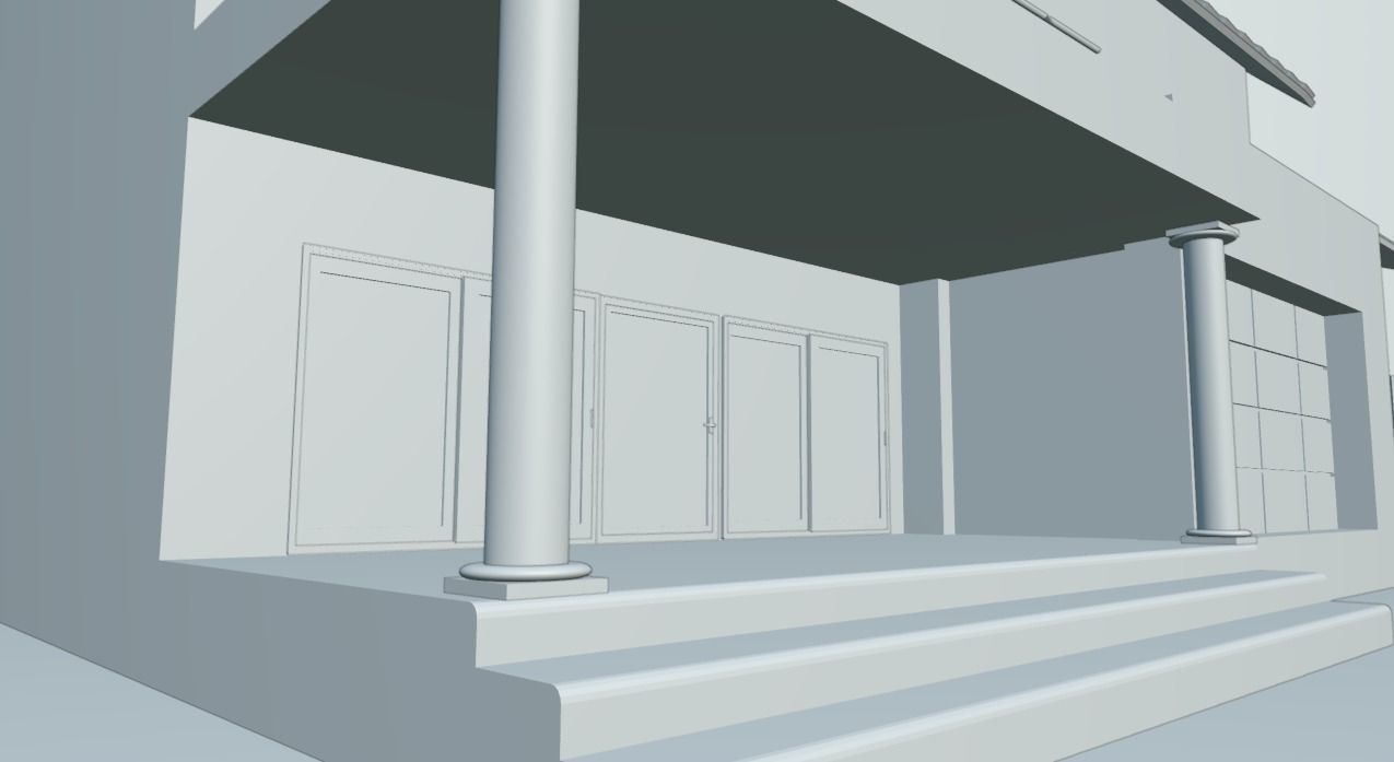 City House 2 3d exterior Models Low-poly 3D model_24