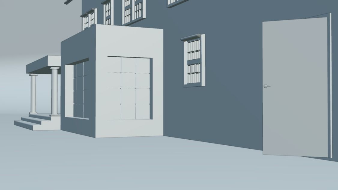 City House 2 3d exterior Models Low-poly 3D model_22