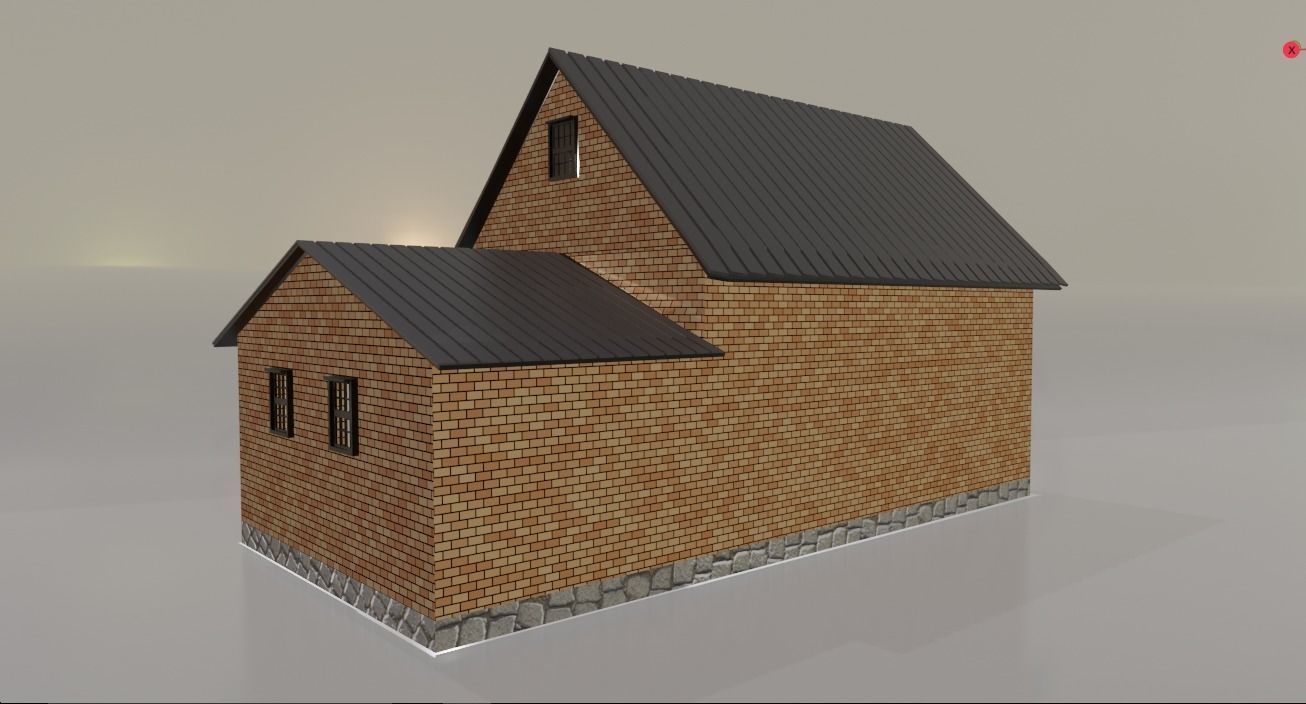 City House 2 3d exterior Models Low-poly 3D model_8