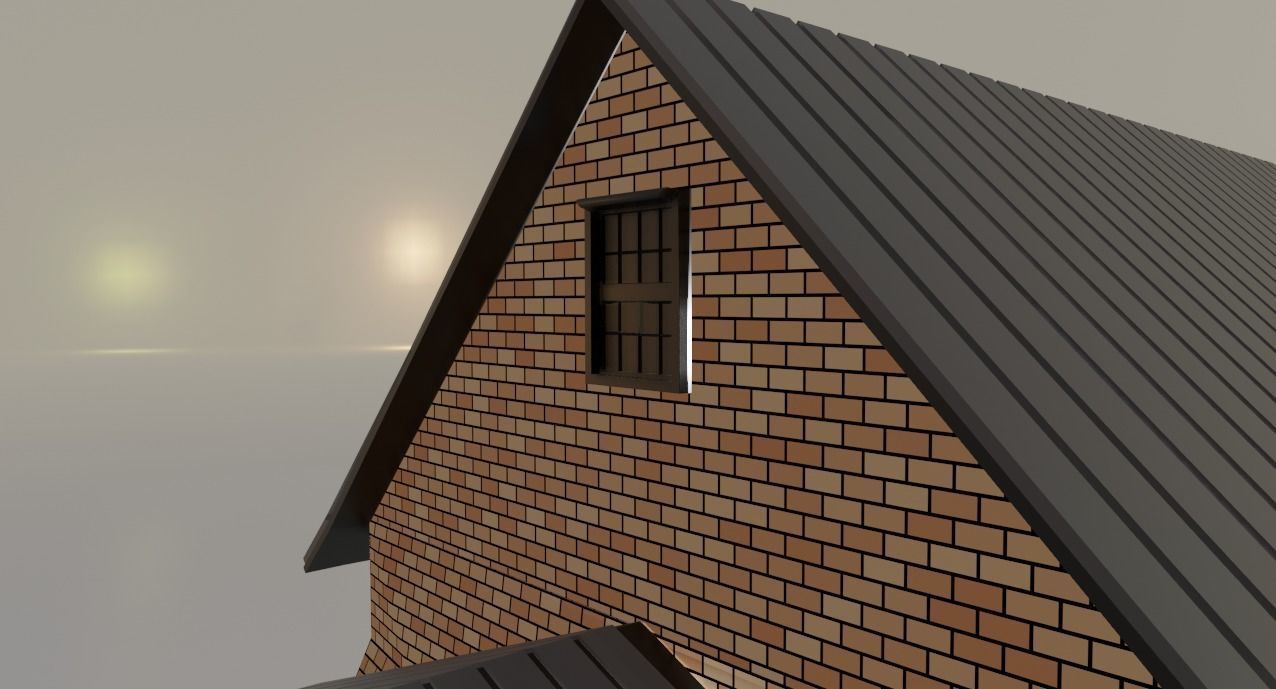 City House 2 3d exterior Models Low-poly 3D model_4