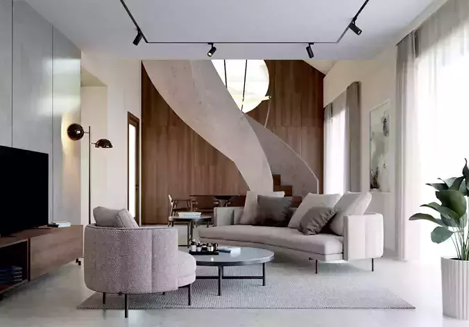 Apartment Interior Scene 3D model