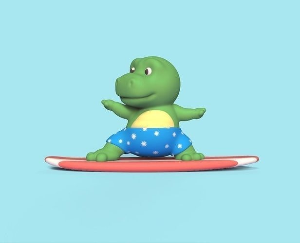 Alligator Surfing 3D print model