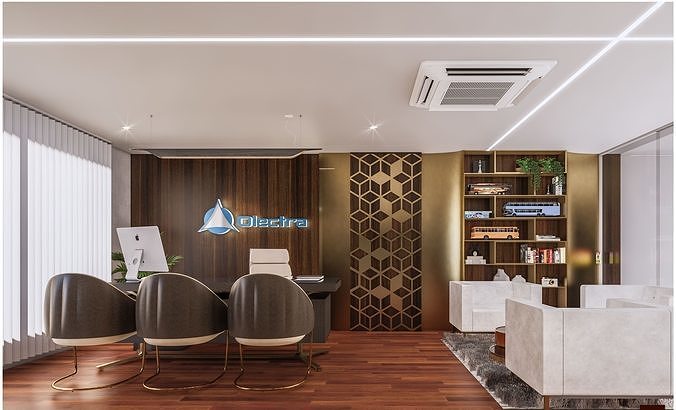 MD cabin - office - interior - office space 3D model