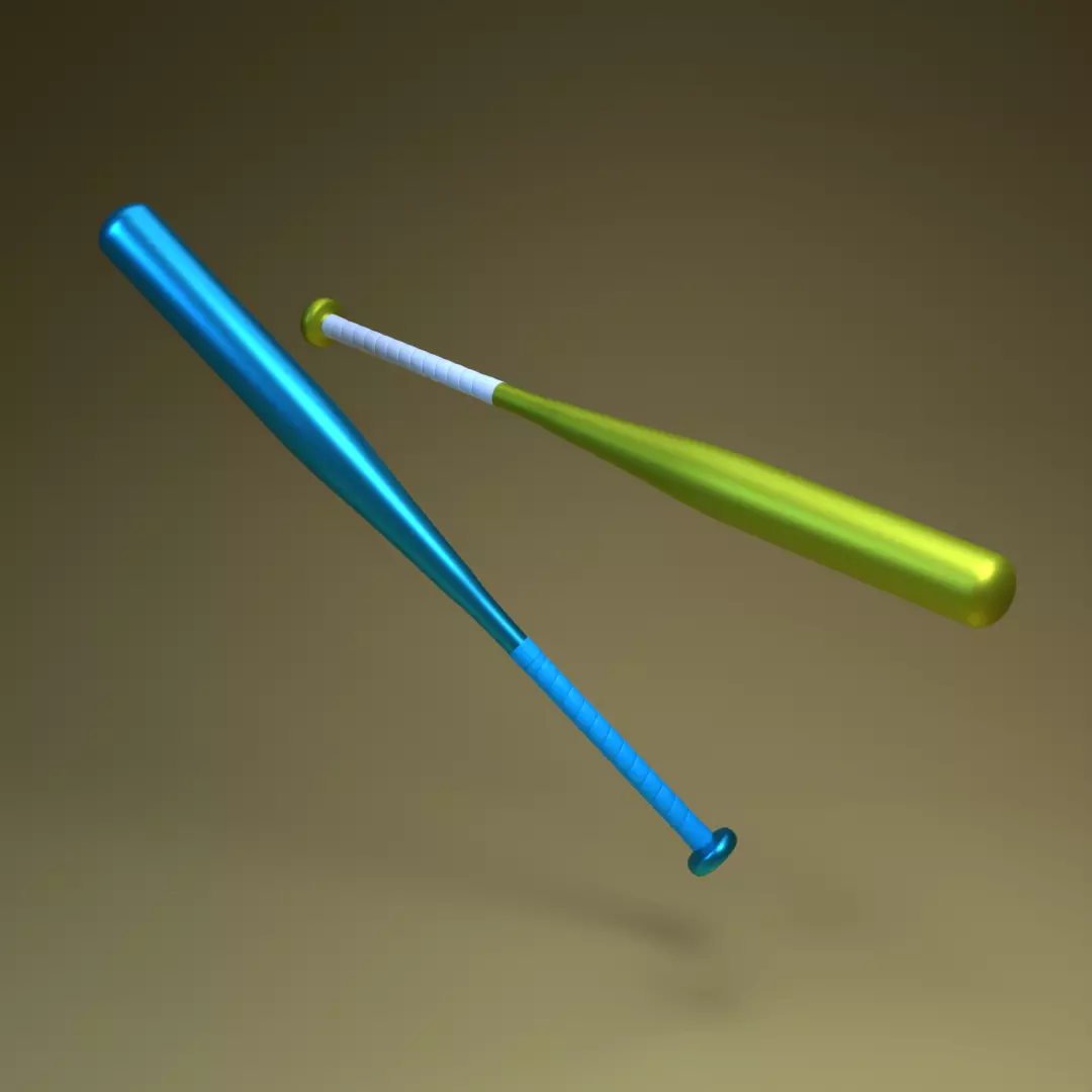 Free Aluminum Alloy Baseball Bat Free 3D model