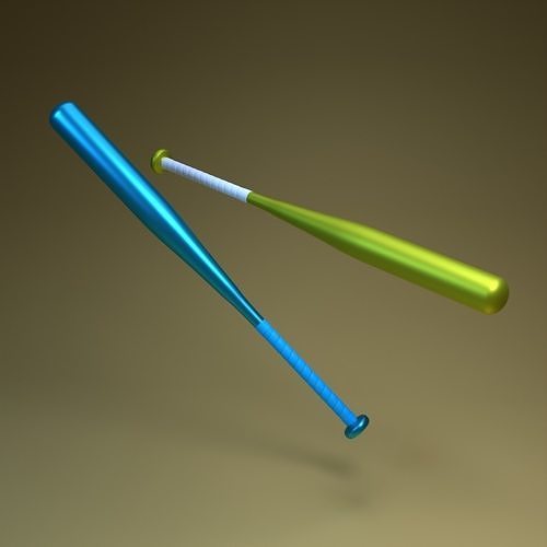 Free Aluminum Alloy Baseball Bat Free 3D model