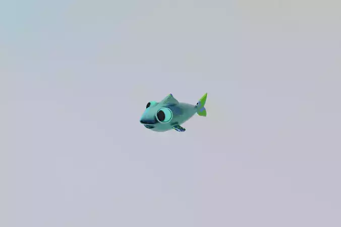 Green Animated Fish