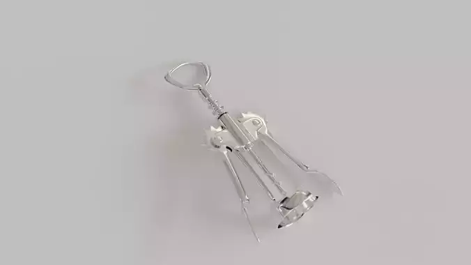 corkscrew silver wine