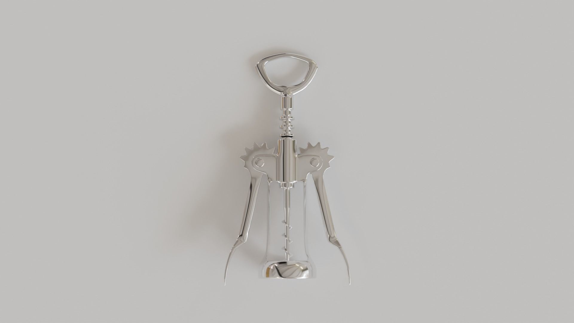corkscrew silver wine Free 3D model_1