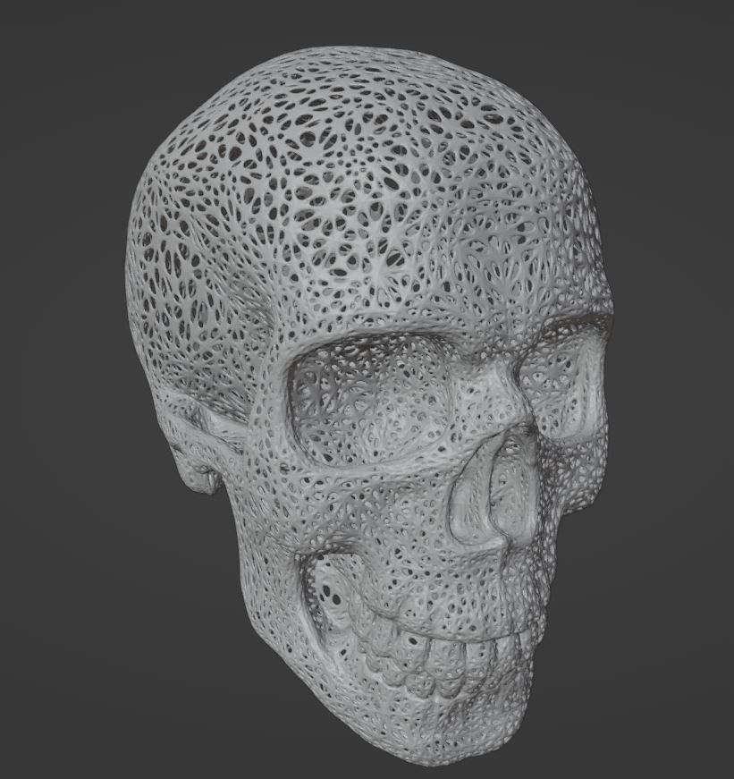 FILIGREE HUMAN SKULL 3D print model_3