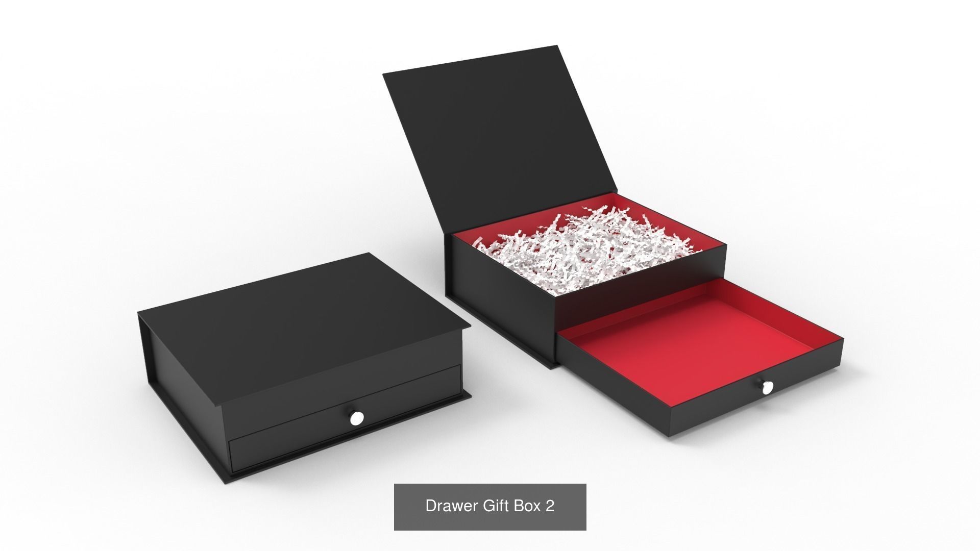 Crinkle Paper Gift Boxes - 6 Pack 3D Model Collection_4