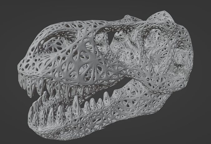 FILIGREE T-REX DINOSAURS SKULL 3D print model