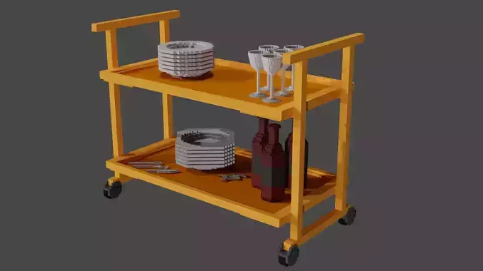 Voxel Serving Table MagicaVoxel Pack