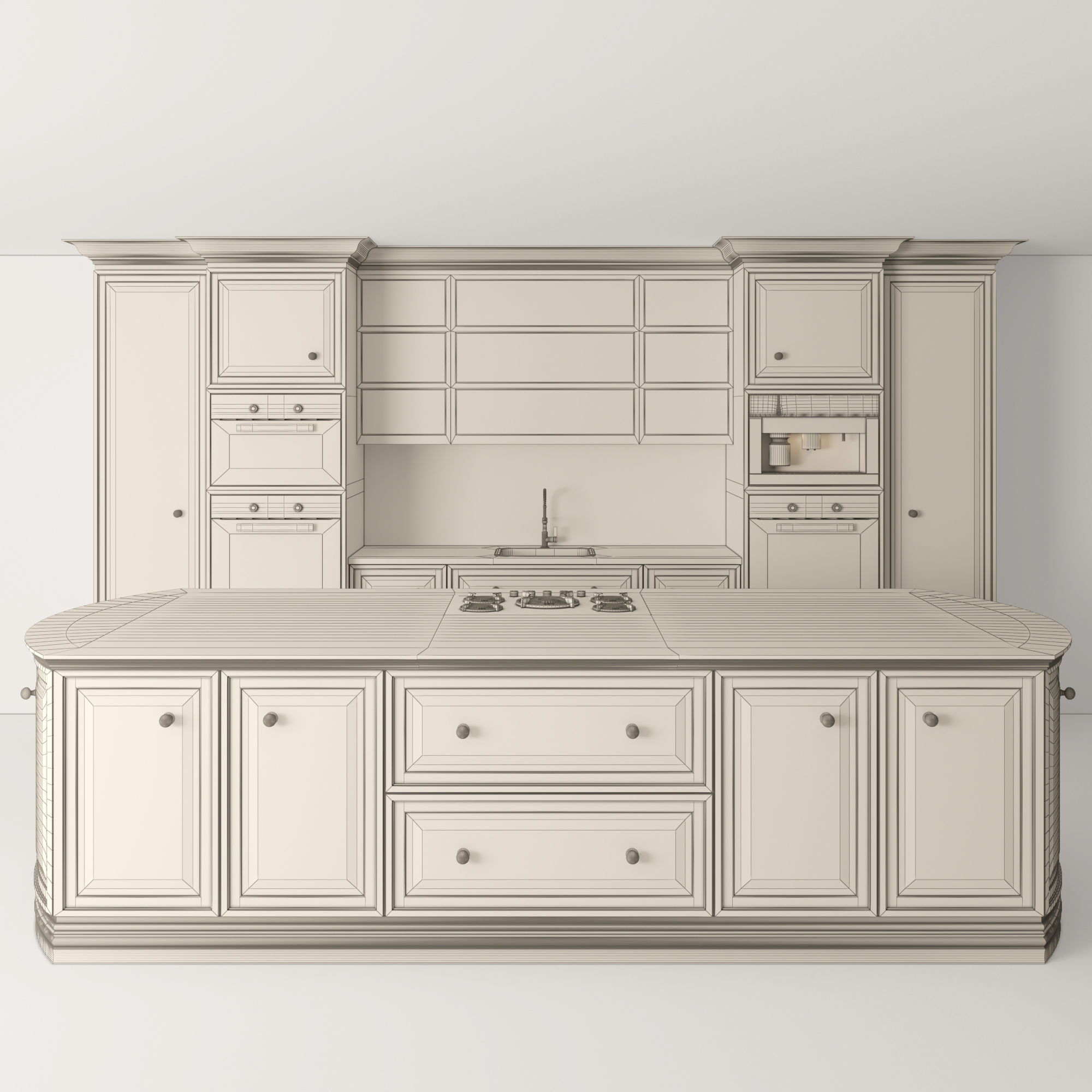 Kitchen Classic 04 3D model_5