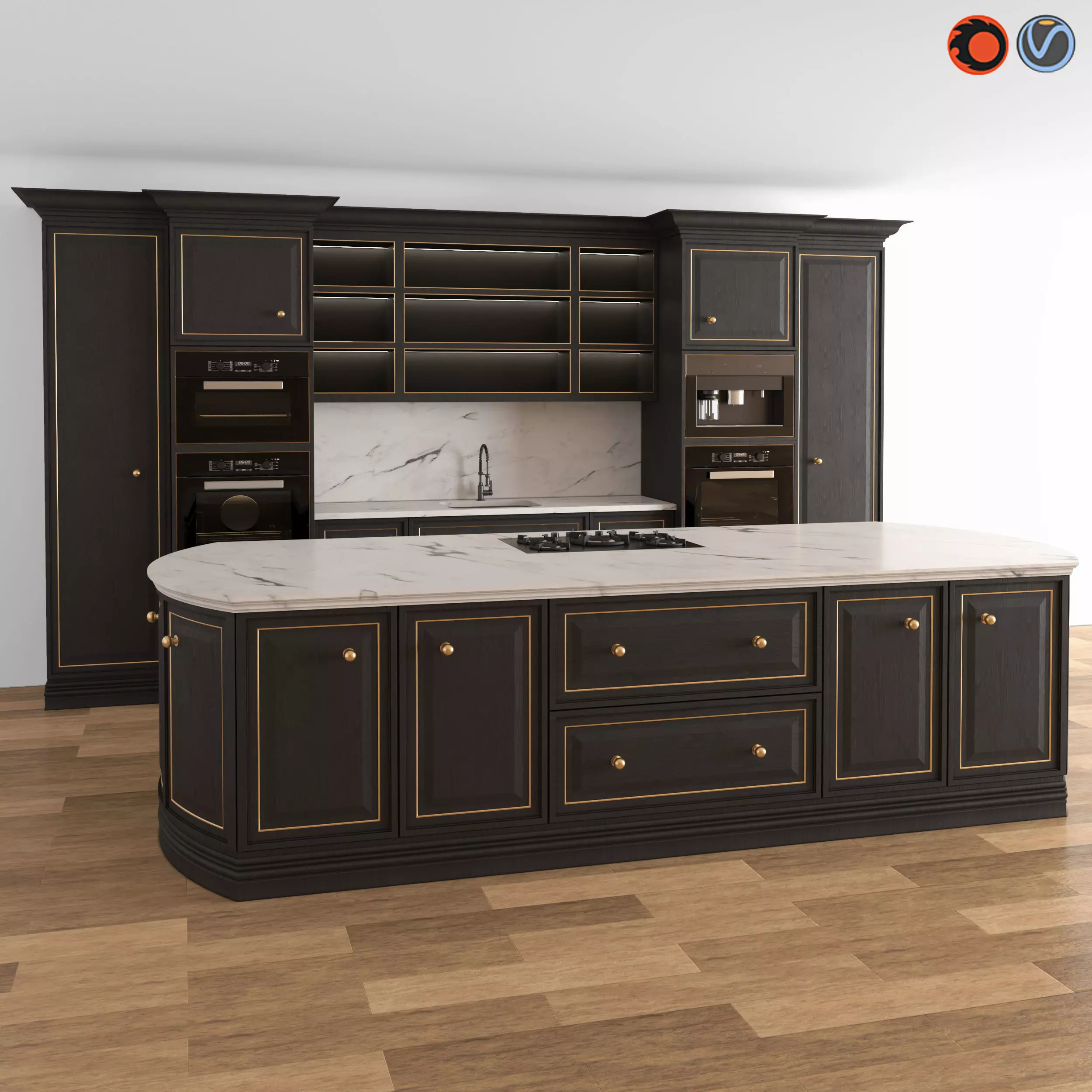 Kitchen Classic 04 3D model_0