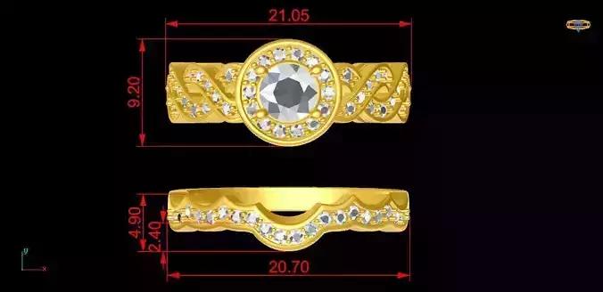 Fashion Ring and band 0402-22