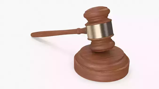 Gavel wooden 3D model