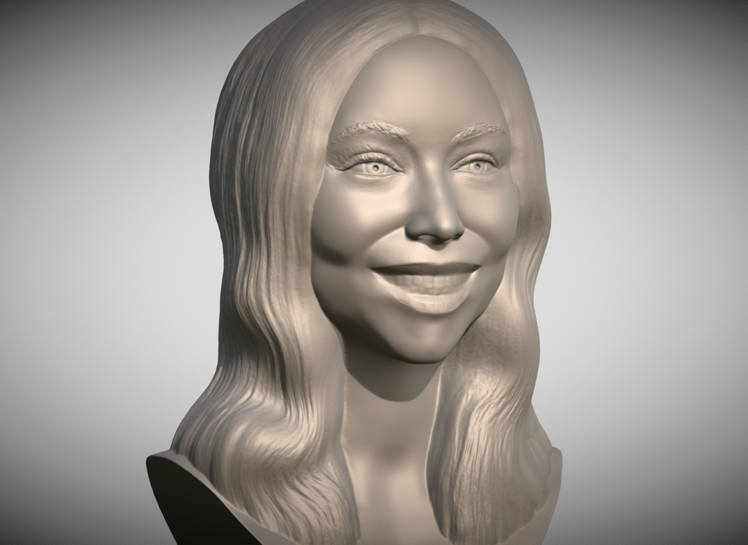 Mariah Carey bust for 3D printing 3D print model_2
