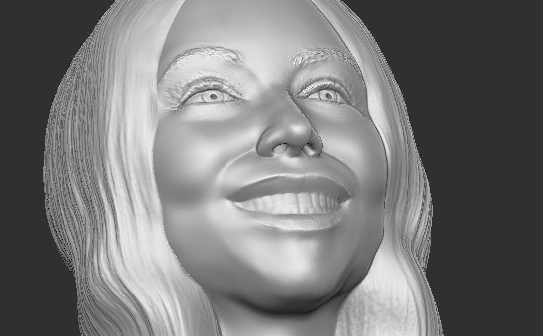 Mariah Carey bust for 3D printing 3D print model_21