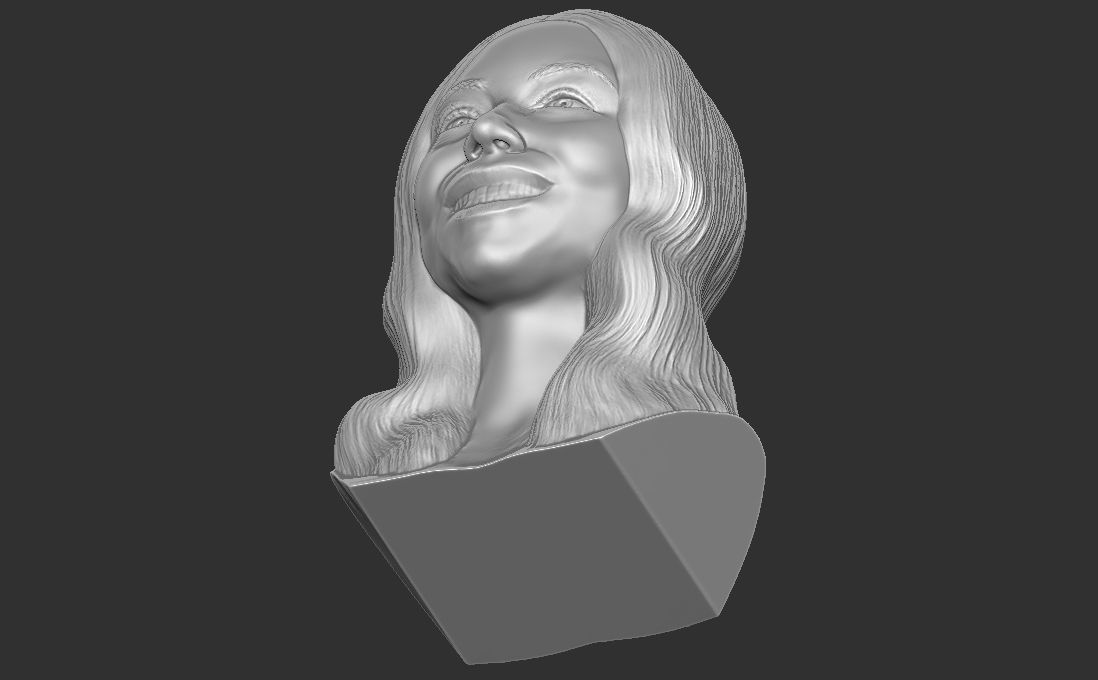 Mariah Carey bust for 3D printing 3D print model_28