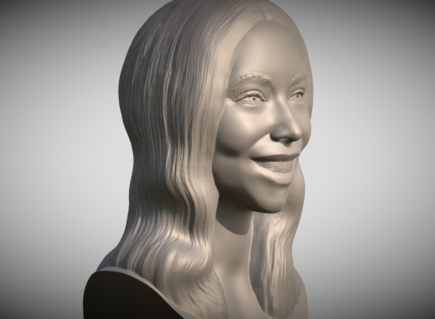 Mariah Carey bust for 3D printing 3D print model_3