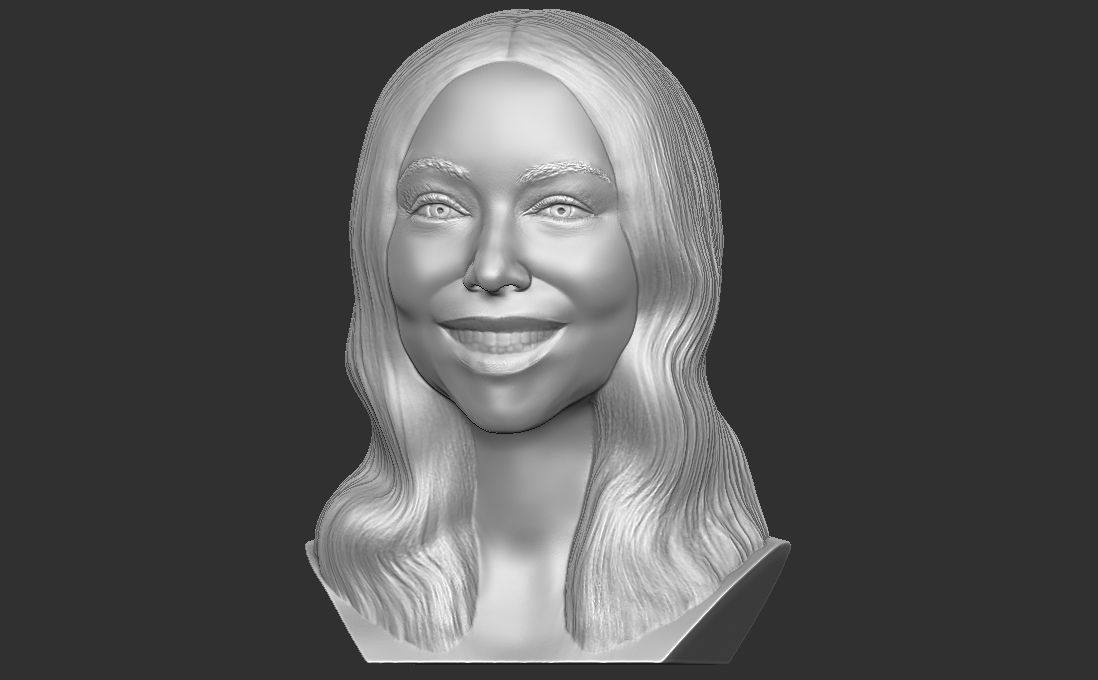 Mariah Carey bust for 3D printing 3D print model_6