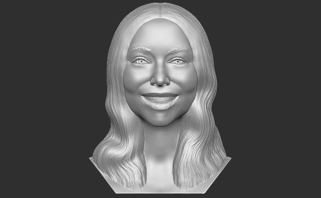 Mariah Carey bust for 3D printing 3D print model_5